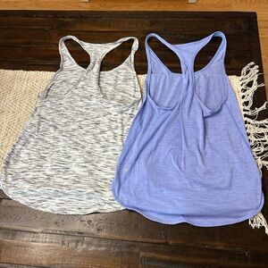 Women's Lululemon Racerback Tank Tops - periwinkle and Gray
